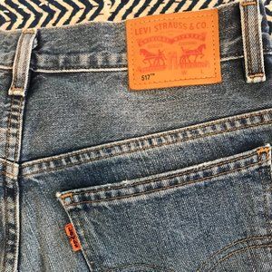 Levi's 517 Distressed Cropped Bootcut Orange Tab